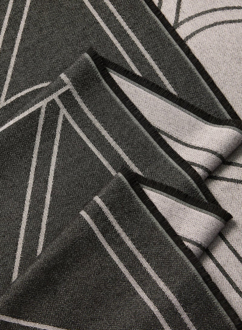 CALVIN KLEIN Emblem Fringed Shawl Scarf - Image 2